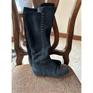 Women's ISOLA Black Suede Leather Boots - Size 9.5M